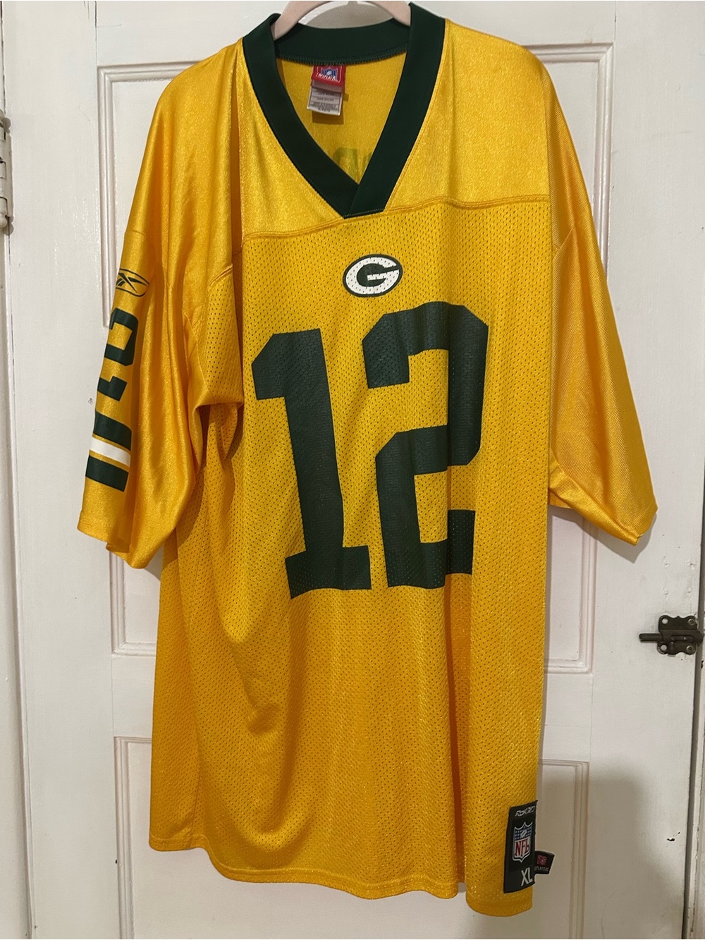 NFL Green and Yellow #12 Football Jersey